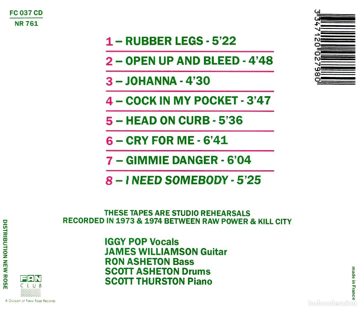 CDs de m&uacute;sica: THE STOOGES. RUBBER LEGS. CD. - Foto 2