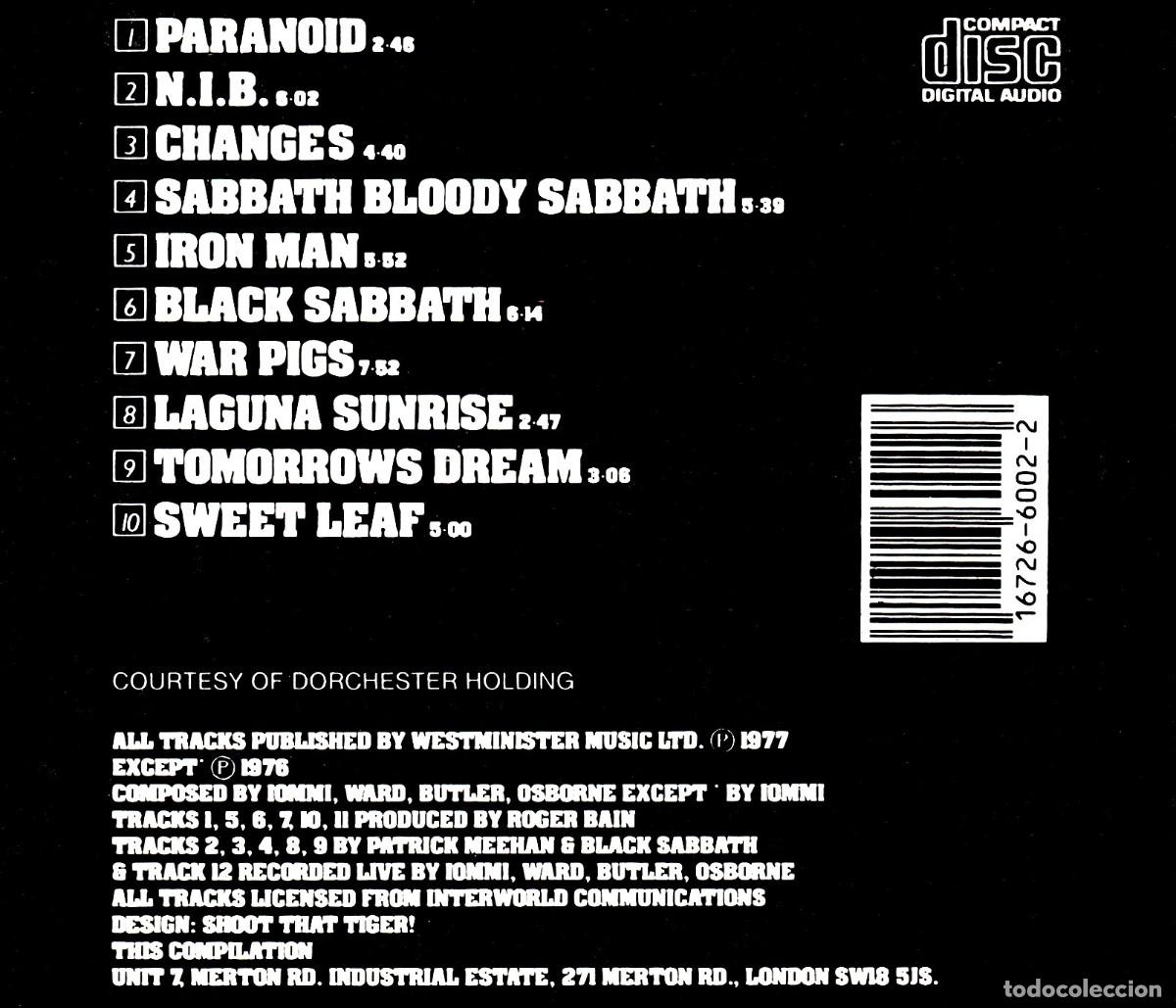 CDs de m&uacute;sica: BLACK SABBATH. GREATEST HITS. CD. - Foto 2