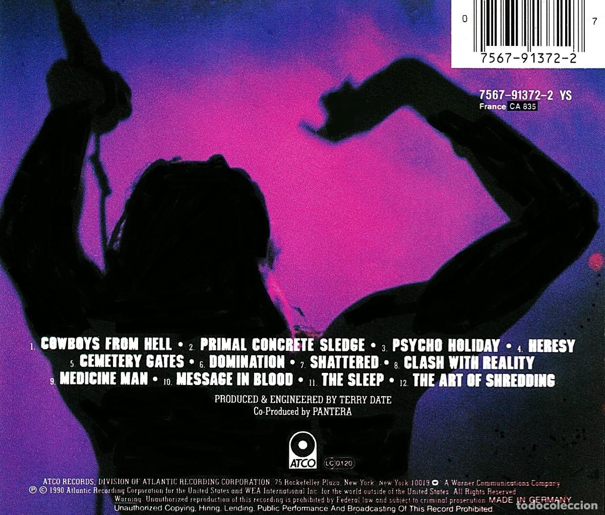 CDs de m&uacute;sica: PANTERA. COWBOYS FROM HELL. CD. - Foto 2