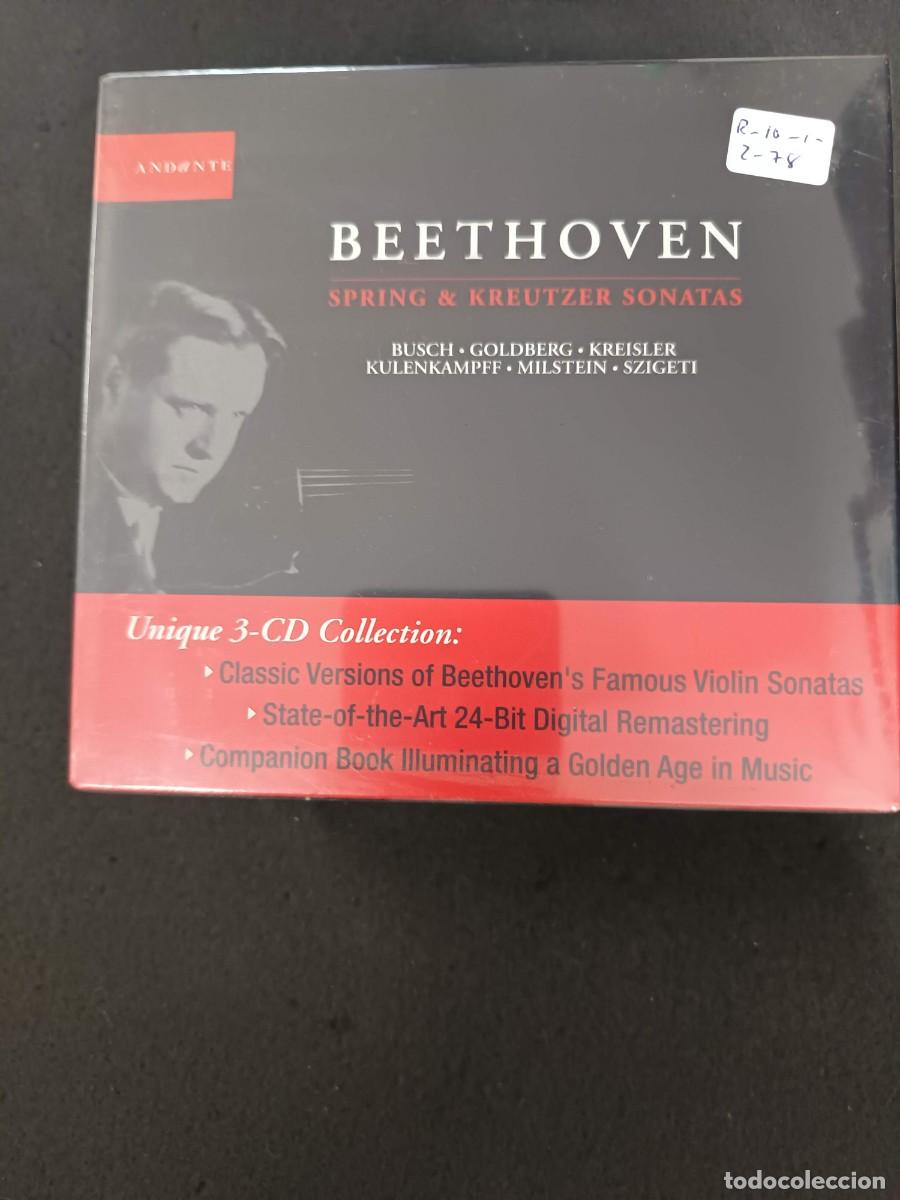 CDs de m&uacute;sica: 3CD. BEETHOVEN: SPRING & KREUTZER SONATAS. BUSCH, GOLDBERG, KREISLER, KULEMKAMPFF, MILSTEIN, SZIGETI