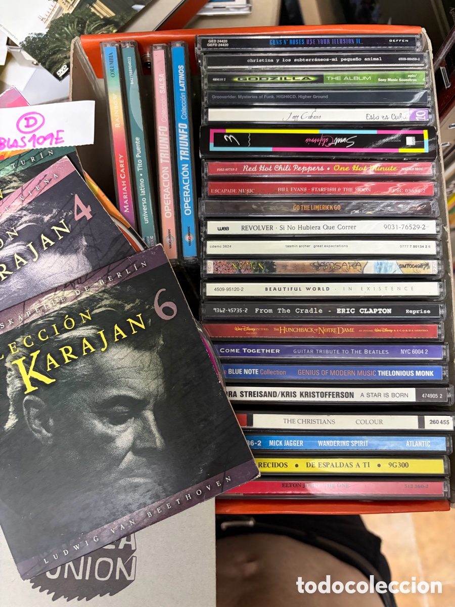 CDs de m&uacute;sica: Blas109E (D) lote de 26 cds originales m&uacute;sica: guns n roses, red hot chili peppers Streisand B&aacute;rbara