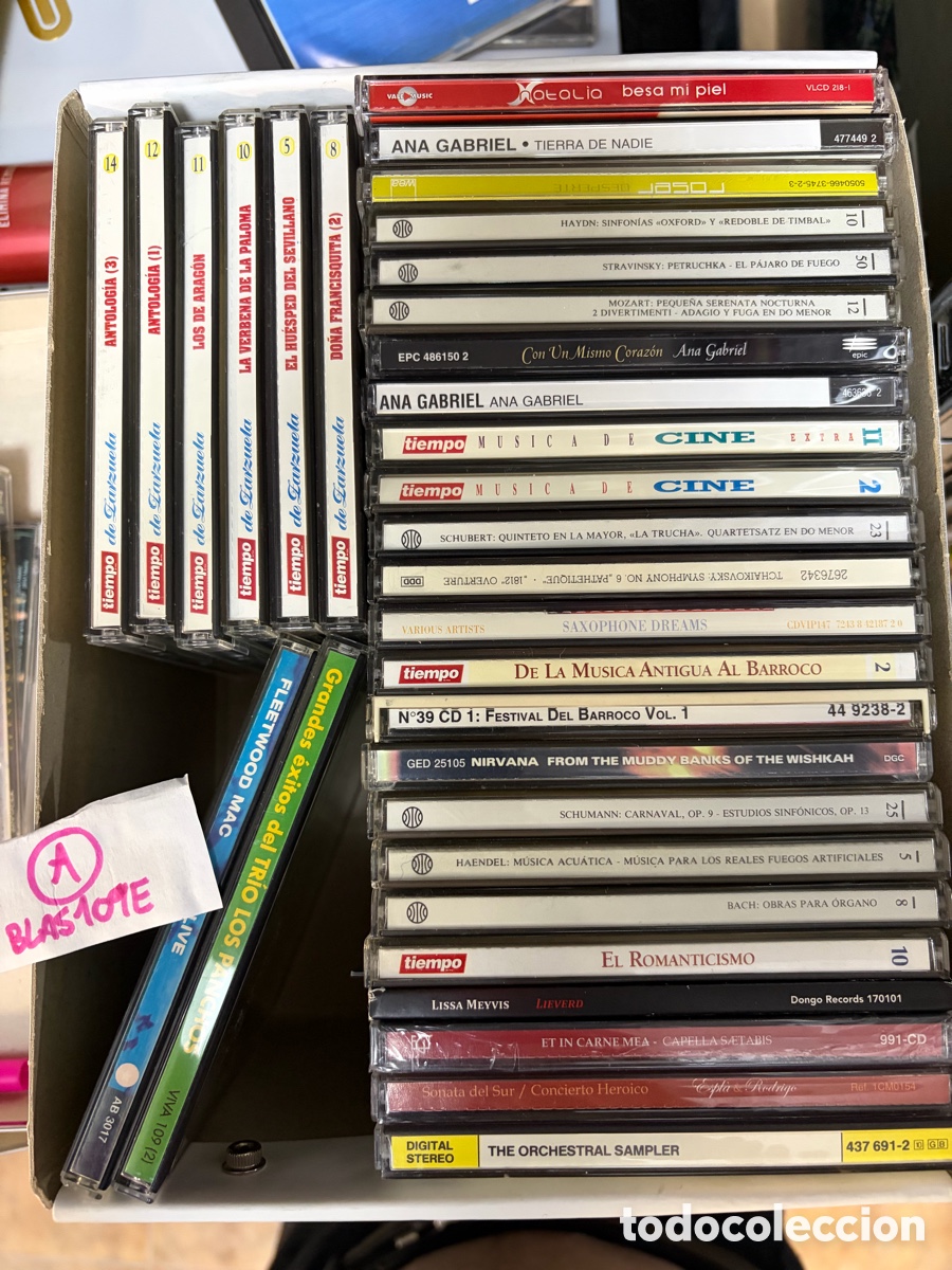 CDs de m&uacute;sica: Blas109E (A) lote de 32 cds originales Bach schumann nirvana Ana Gabriel