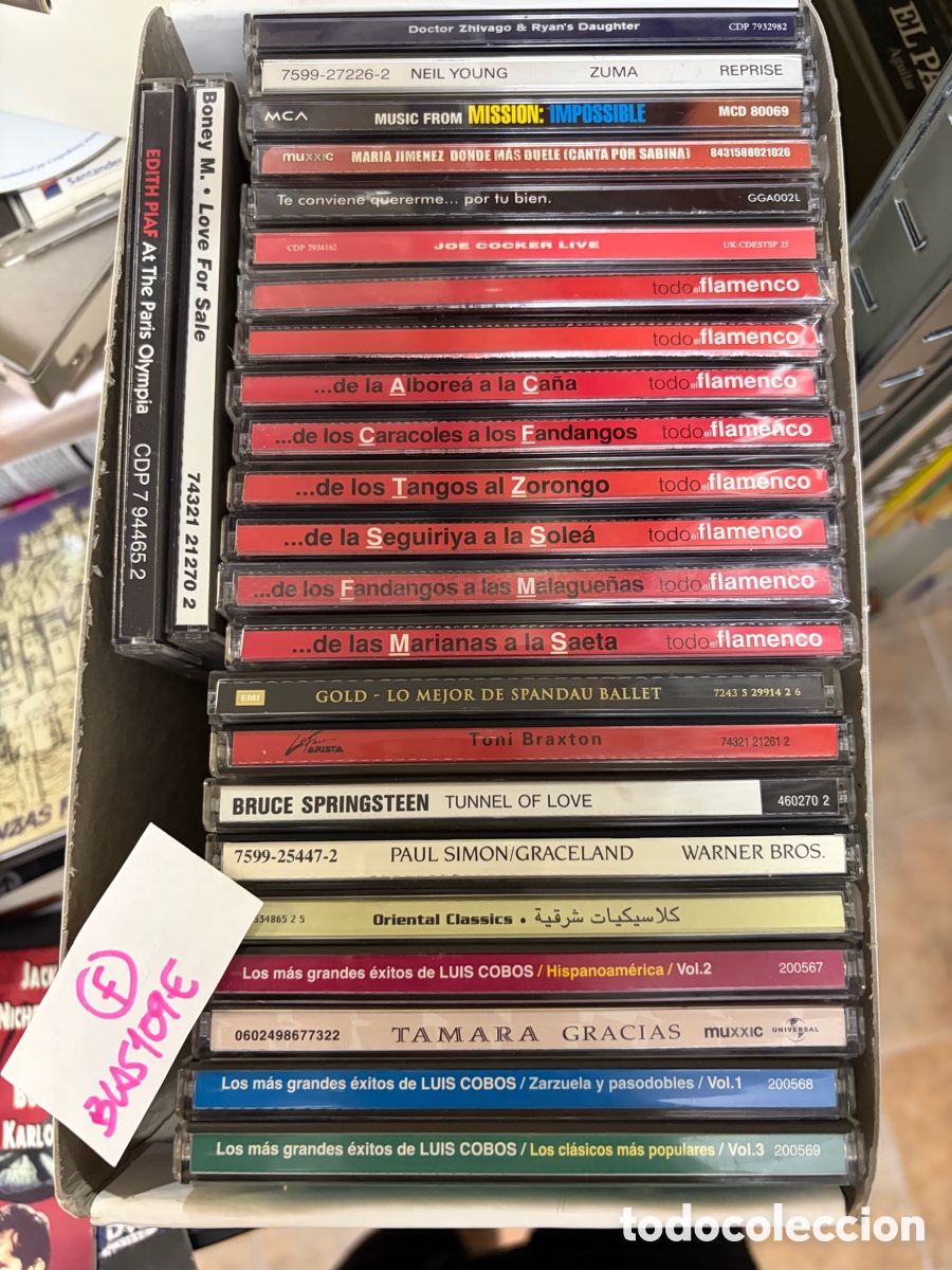 CDs de m&uacute;sica: Blas109E (F) lote de 25 cds m&uacute;sica original. Flamenco Luis Cobos Tamara Edith Piaf Neil young