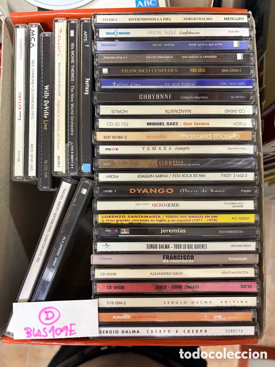 CDs de m&uacute;sica: Blas109E (D) lote 31 cds m&uacute;sica originales dayngo Sergio dalma juanes junco pasi&oacute;n Vega chayanne