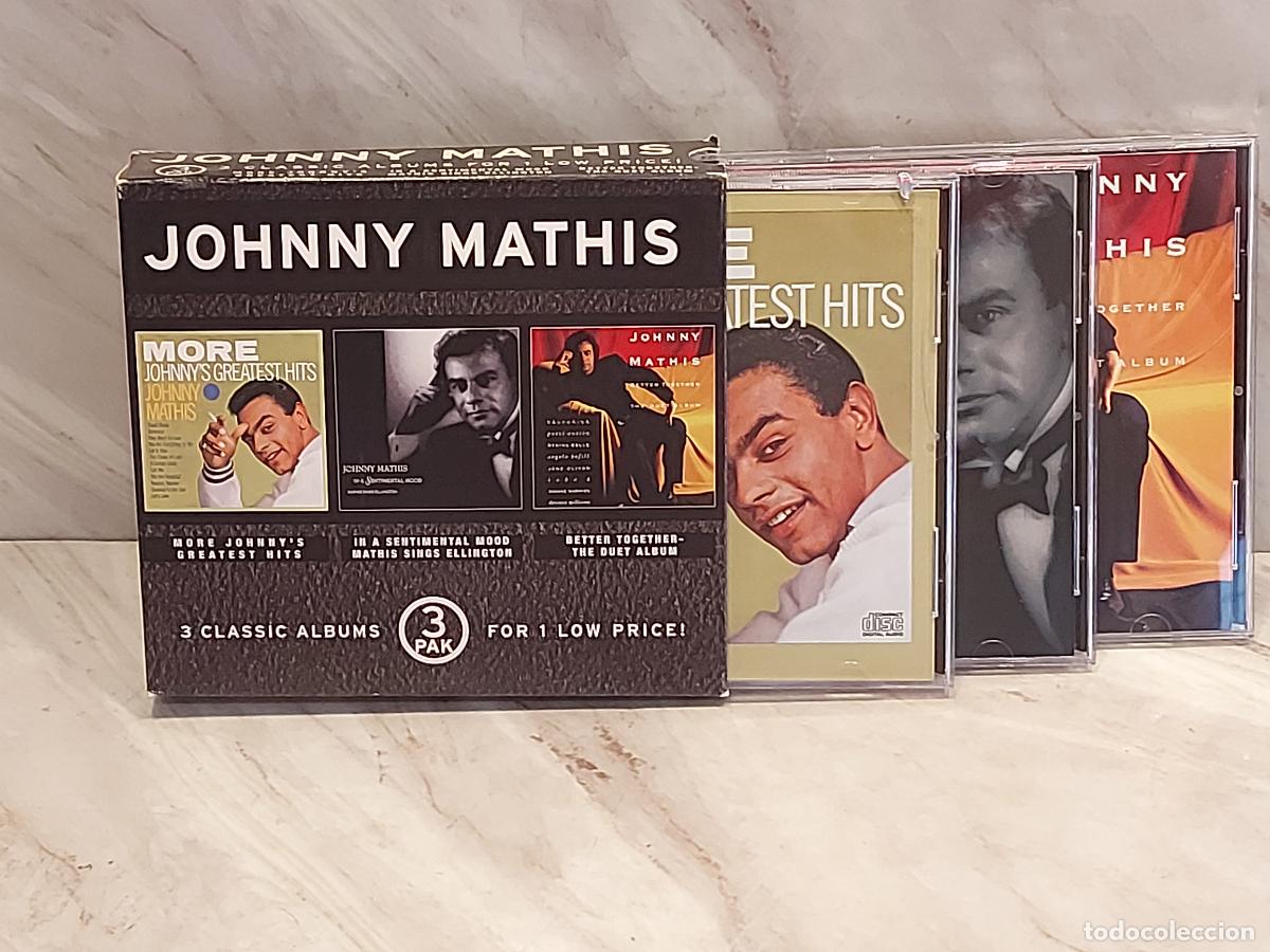 CDs de m&uacute;sica: JOHNNY MATHIS | 3 PAK | TRIPLE CD | 3 &Aacute;LBUMES COMPLETOS | COLUMBIA SONY 2000