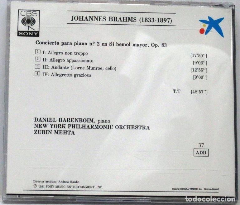 CDs de m&uacute;sica: BRAHMS - CONCIERTO PARA PIANO N&ordm; 2 - CD - Foto 2