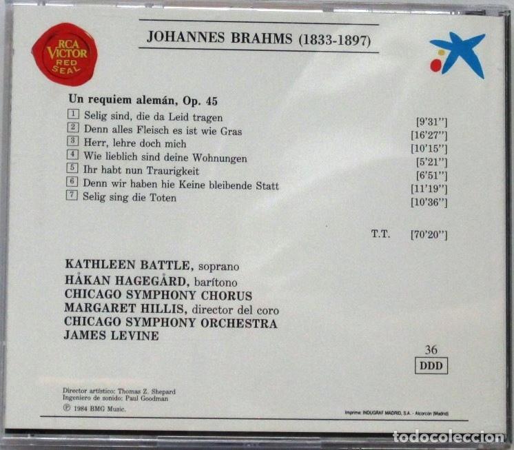 CDs de m&uacute;sica: BRAHMS - UN REQUIEM ALEMAN - CD - Foto 2