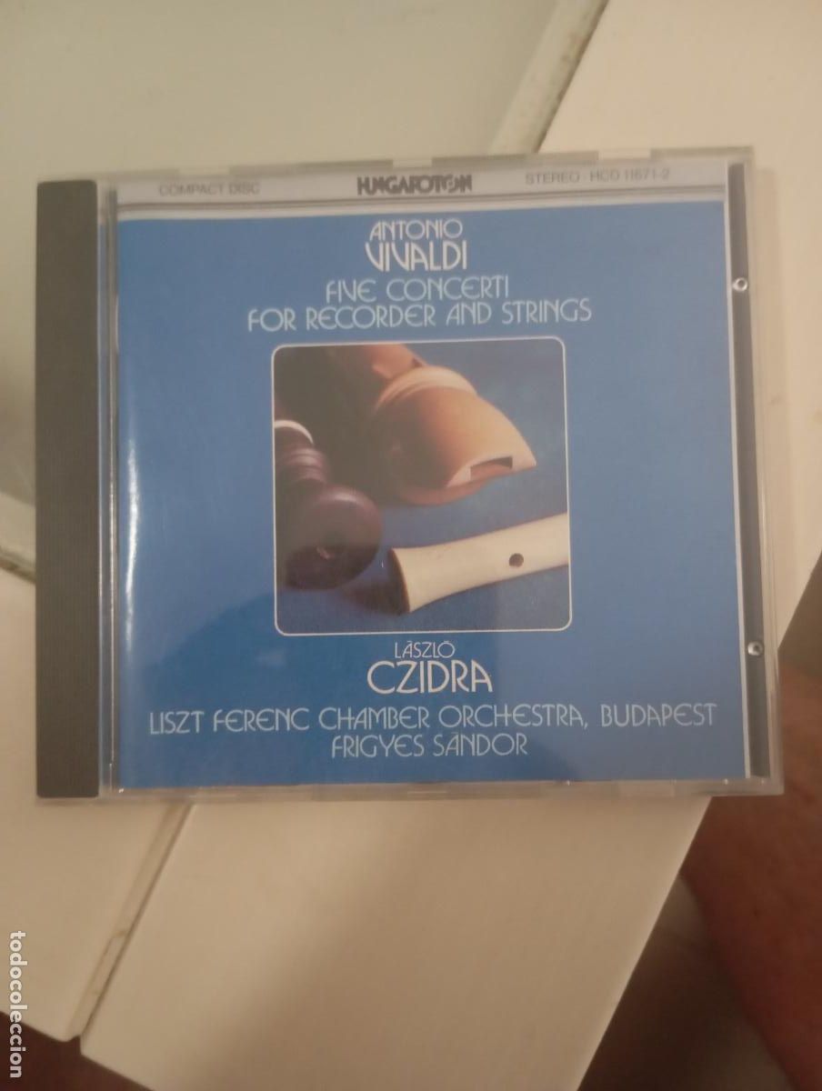 CDs de m&uacute;sica: CD Antonio Vivaldi: 5 Conciertos para Flauta de Pico - L&aacute;szl&oacute; Czidra (Hungaroton)