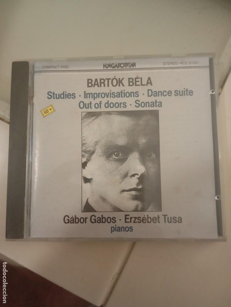 CDs de m&uacute;sica: CD Bart&oacute;k B&eacute;la: Piano Works (Studies, Dance Suite) &ndash; G&aacute;bor Gabos / Erzs&eacute;bet Tusa &ndash; Hungaroton
