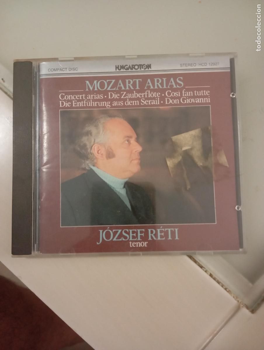 CDs de m&uacute;sica: CD Mozart Arias: Concert Arias / Die Zauberfl&ouml;te &ndash; J&oacute;zsef R&eacute;ti &ndash; Hungaroton