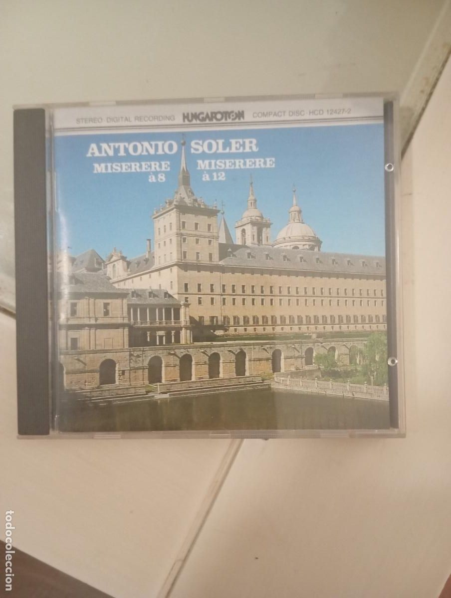 CDs de m&uacute;sica: CD Antonio Soler: Miserere &agrave; 8 & Miserere &agrave; 12 &ndash; Hungaroton