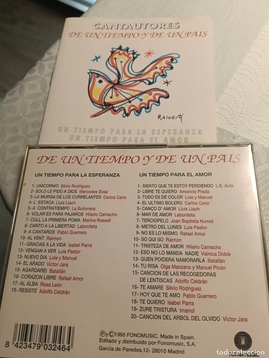CDs de m&uacute;sica: RAR 2 CD'S. CANTAUTORES. DE UN TIEMPO Y DE UN PAIS.