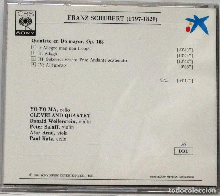 CDs de m&uacute;sica: SCHUBERT - QUINTETO PARA CUERDA- CD - Foto 2