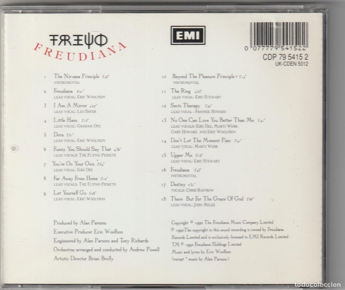 CDs de m&uacute;sica: FREUDIANA (CD EMI 1990) ALAN PARSONS &middot; ERIC WOOLFSON - Foto 2