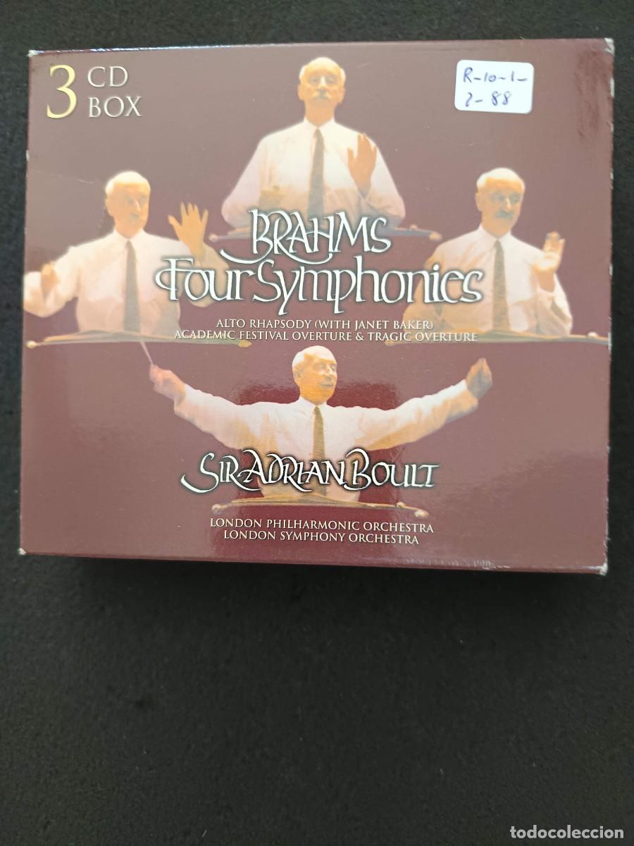 CDs de m&uacute;sica: 3 CD BOX. BRAHMS: FOUR SYMPHONIES / ALTO RAPSODY (WITH JANET BAKER) / ACADEMIC FESTIVAL & TRAGIC OVE