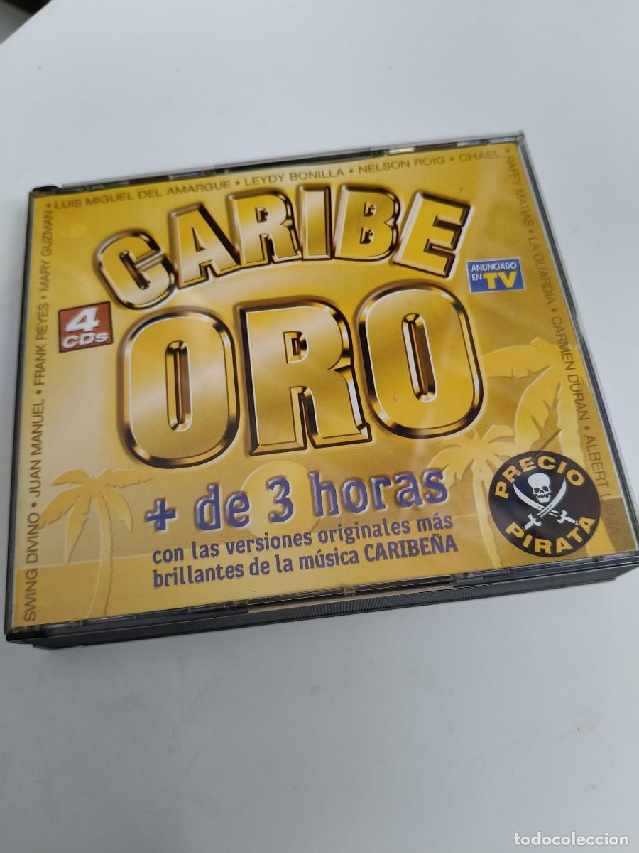 CD di Musica: CARIBE ORO. 4 CD'S CON MAS DE 3 HORAS DE LA MAS BRILLANTE MUSICA CARIBE&Ntilde;A. 210 GRAMOS.