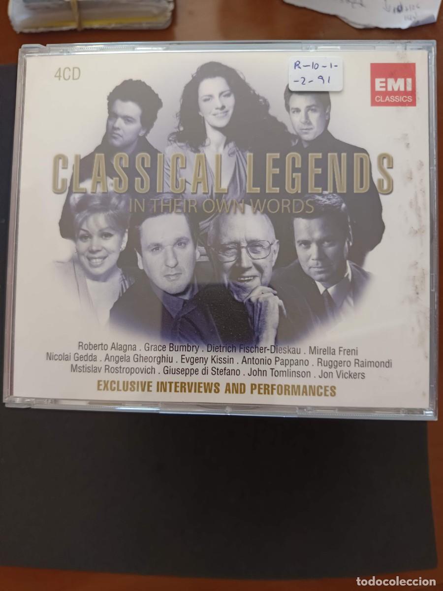 CDs de m&uacute;sica: 4CD BOX. CLASSICAL LEGENDS IN THEIR OWN WORDS. ALAGNA, BUMBRY, FISCHER-DIESKAU, FRENI, GEDDA, GHEOR