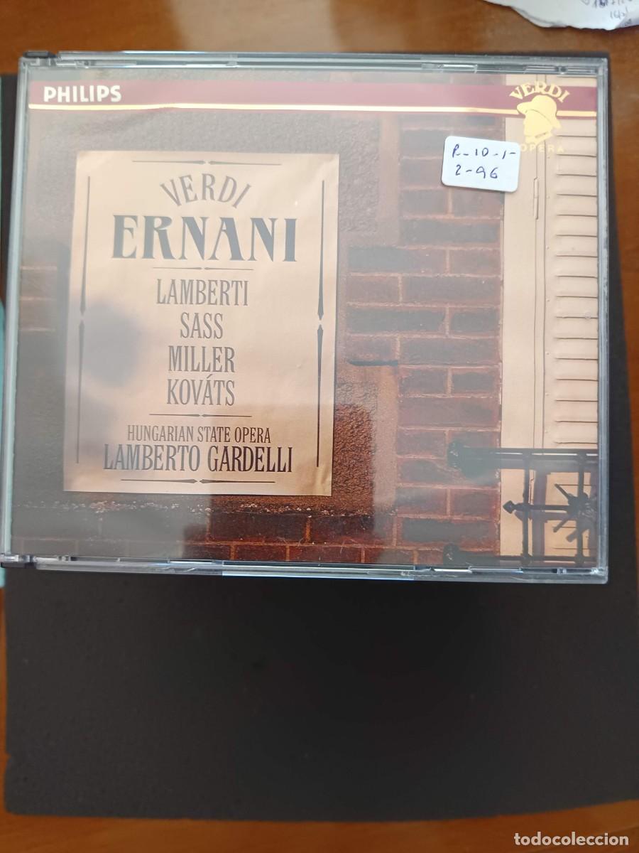 CDs de m&uacute;sica: 2 CD BOX SIN LIBRETTO. VERDI: ERNANI: DIR: LAMBERTO GARDELLI. INT&Eacute;RP: LAMBERTI, SASS, MILLER, KOV&Aacute;T