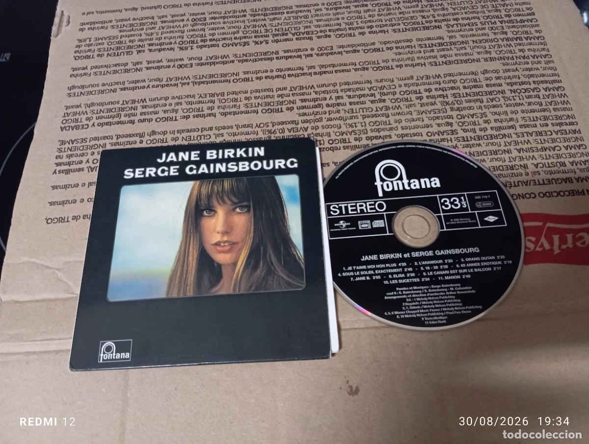CDs de m&uacute;sica: CD JANE BIRLIN -SERGE GAINSBOURG / JE T'AIME ...MOI NON PLUS + 10