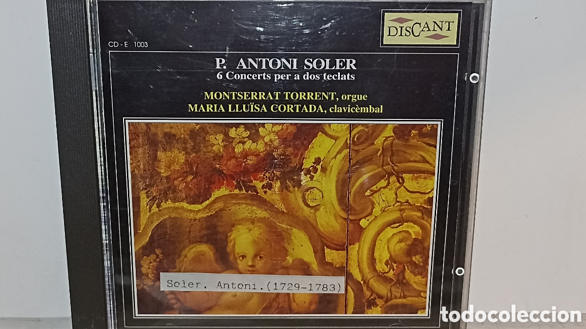 CDs de m&uacute;sica: 6 Concerts per a dos teclats del Padre Antoni Soler, interpretado por la organista Montserrat Torren