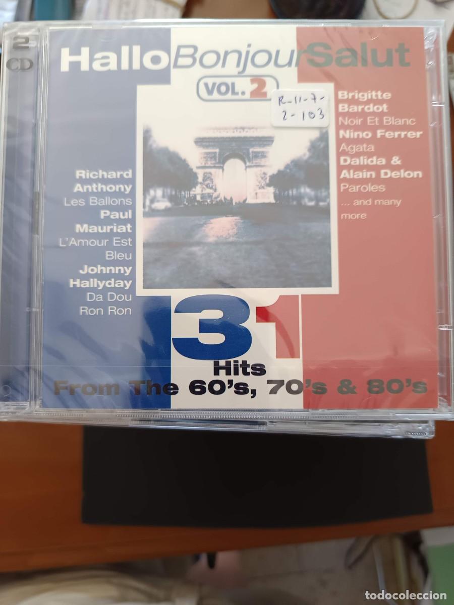 CDs de m&uacute;sica: 2 CD. HALLO, BONJOUR, SALUT. 31 HITS FROM THE 60'S, 70'S & 80'S. VOL. 2