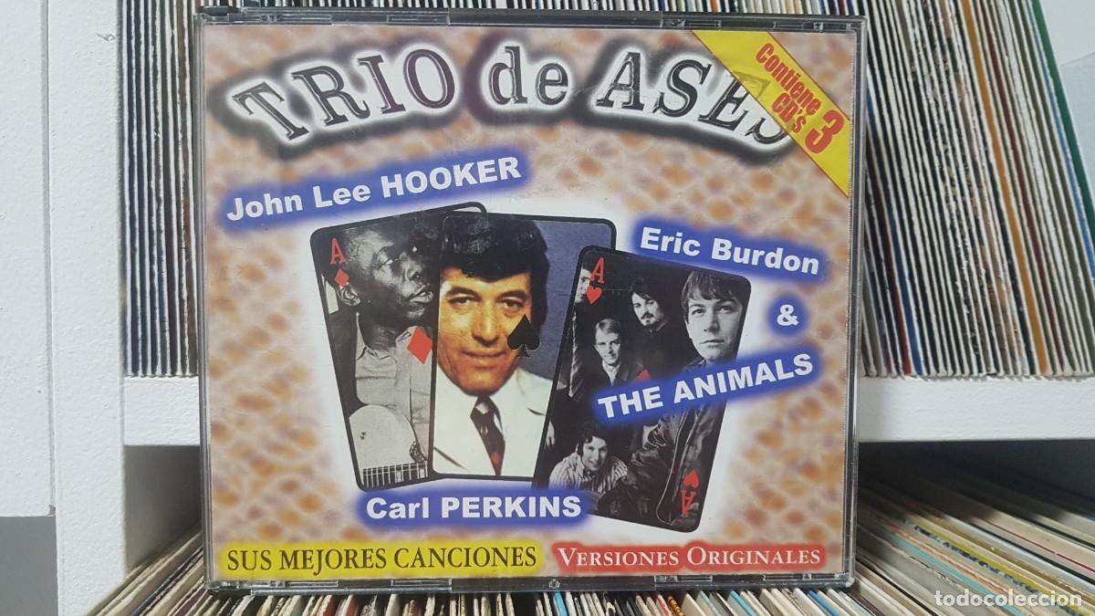 CDs de m&uacute;sica: B) Trio de Ases &rdquo;John Lee Hooker, Eric Burdon & The Animals y Carl Perkins&rdquo; 3 Cd a&ntilde;o 1998