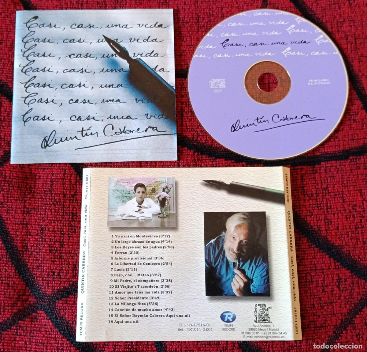 CDs de m&uacute;sica: QUINTIN CABRERA ** Casi, Casi, Una Vida ** CD 2001