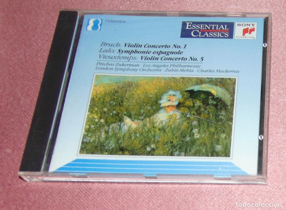 Music CDs: BRUCH - LALO - VIEUXTEMPS - ZUKERMAN - LONDON SYMPHONY ORCHESTRA - ZUBIN MEHTA - CD ALBUM