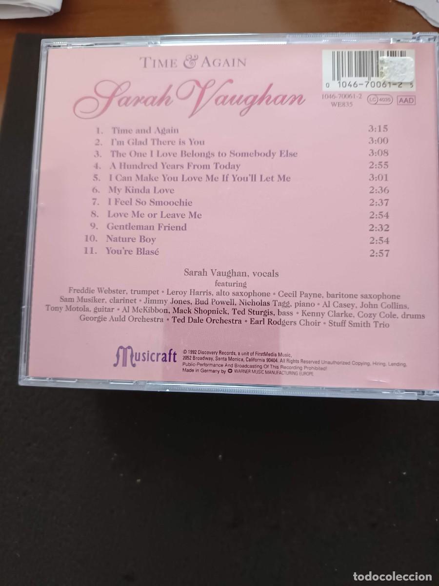 CDs de m&uacute;sica: SARAH VAUGHAN: TIME & AGAIN - Foto 2
