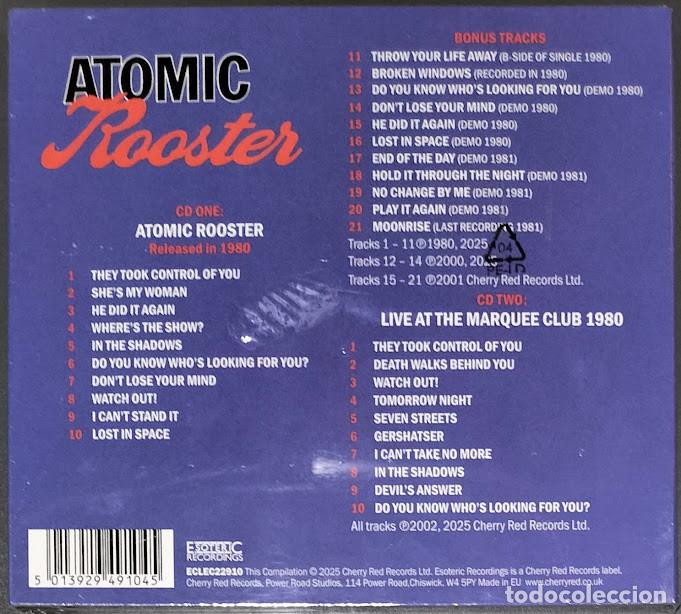 CDs de m&uacute;sica: Atomic Rooster - Atomic Rooster - 2CD Expanded Edition, Esoteric 2025. Nuevo, precintado. - Foto 2