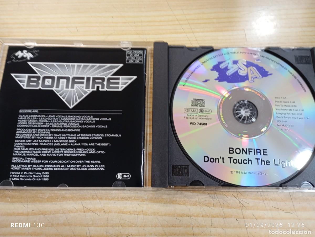 CDs de m&uacute;sica: Cd - Bonfire &lrm;&ndash; Dont Touch The Light - Excelente copia - Foto 2