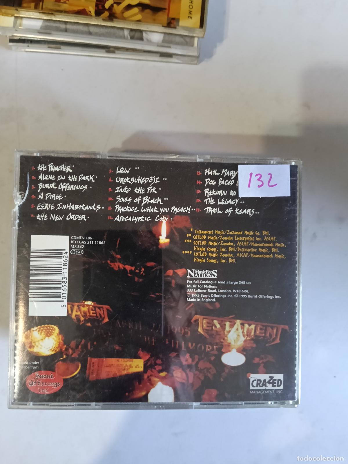 CDs de m&uacute;sica: testament live at the fillmore CD - Foto 2