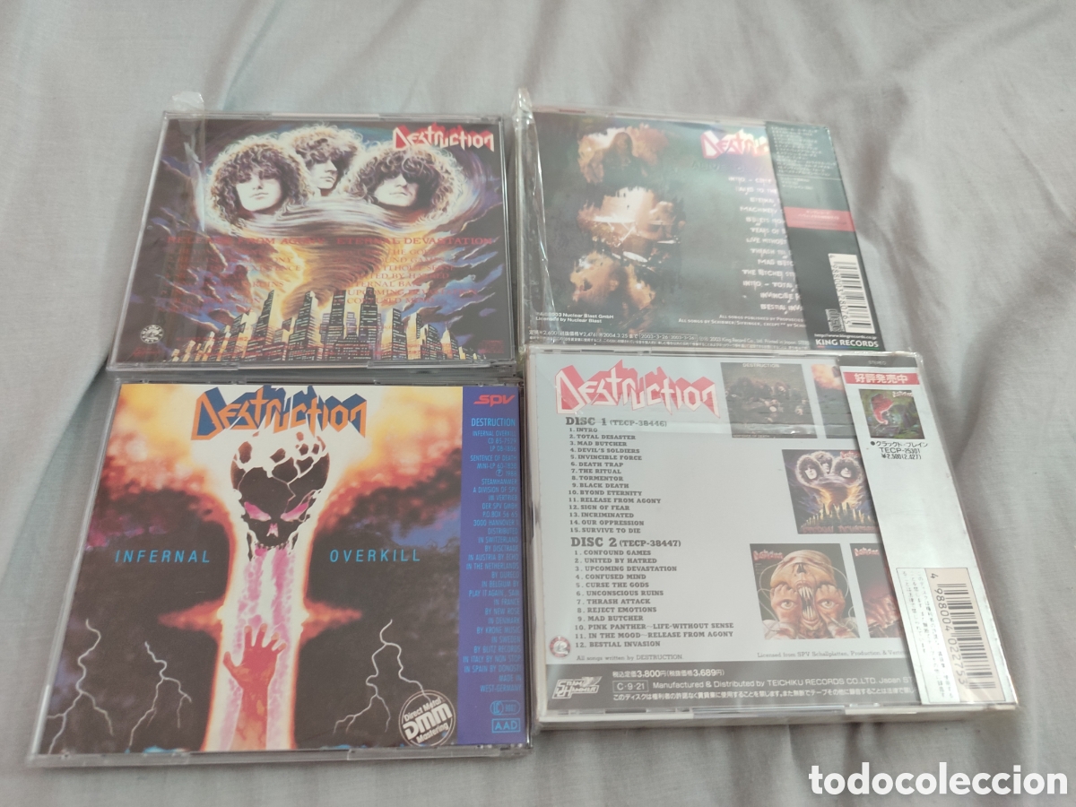 CDs de m&uacute;sica: Destruction CDs japoneses lote - Foto 2