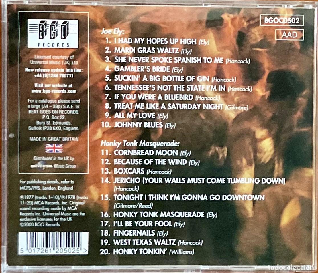 CDs de m&uacute;sica: JOE ELY - JOE ELY / HONKY TONK MASQUERADE - Foto 2