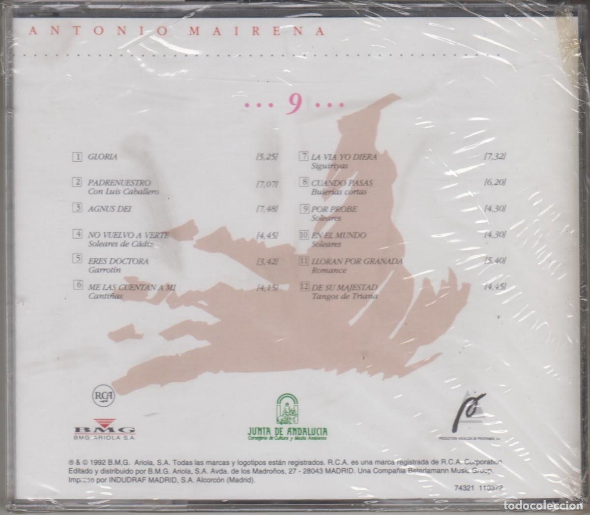 CDs de m&uacute;sica: Antonio Mairena cd Vol. 9 1992 - Foto 2