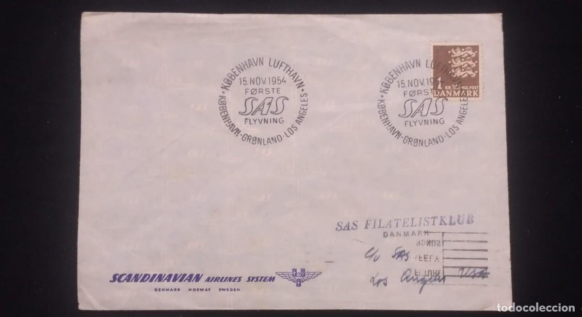 CDs de m&uacute;sica: TS) 1954 DENMARK, CANCELLATION SLOGAN, AIRMAIL,WITH THE SHIELD,CIRCULATE COVER,VF.