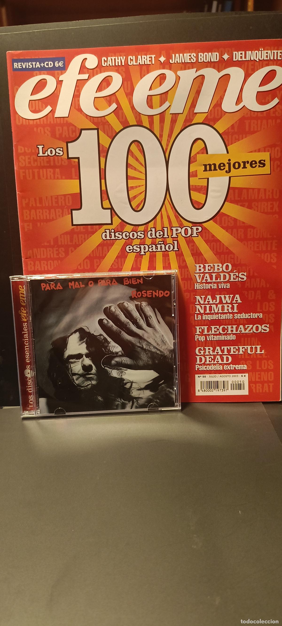 CDs de m&uacute;sica: CD ROSENDO + EFE EME N&ordm; 50 PARA MAL O PARA BIEN + REV 50 2003 PDELUXE