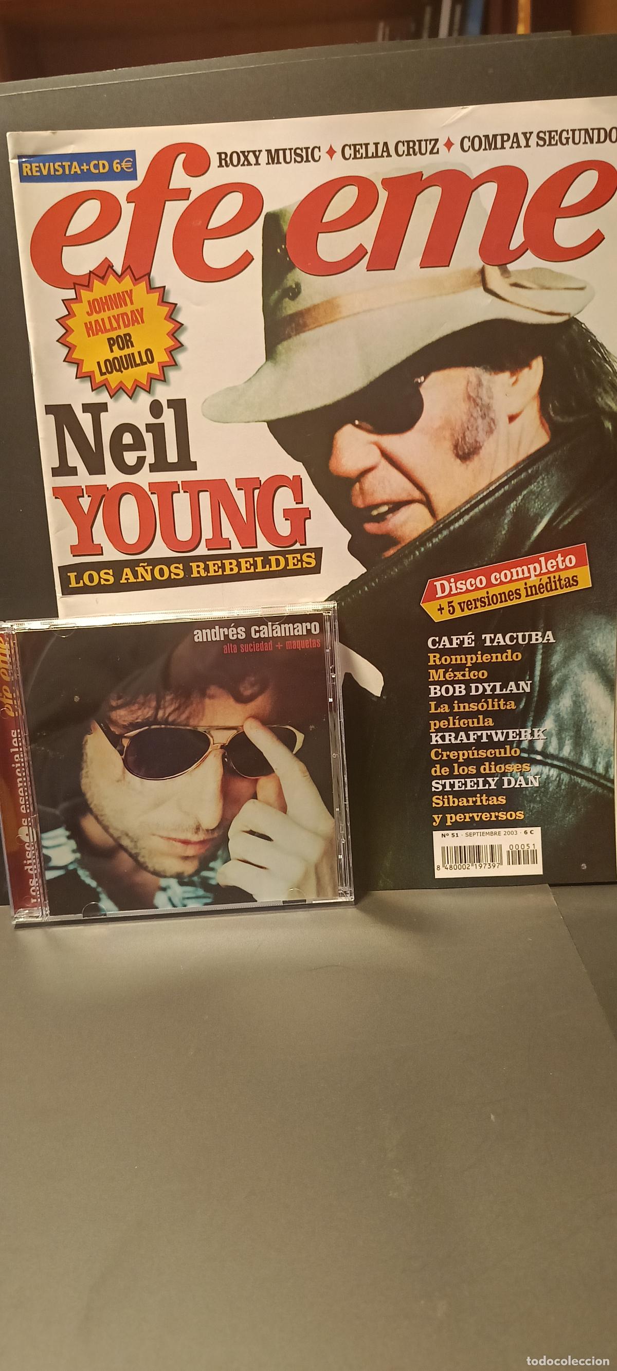 CDs de m&uacute;sica: A.CALAMARO + EFE EME N&ordm; 51 CD ALTA SUCIEDAD + MAQUETAS +REV 51 2003 PDELUXE