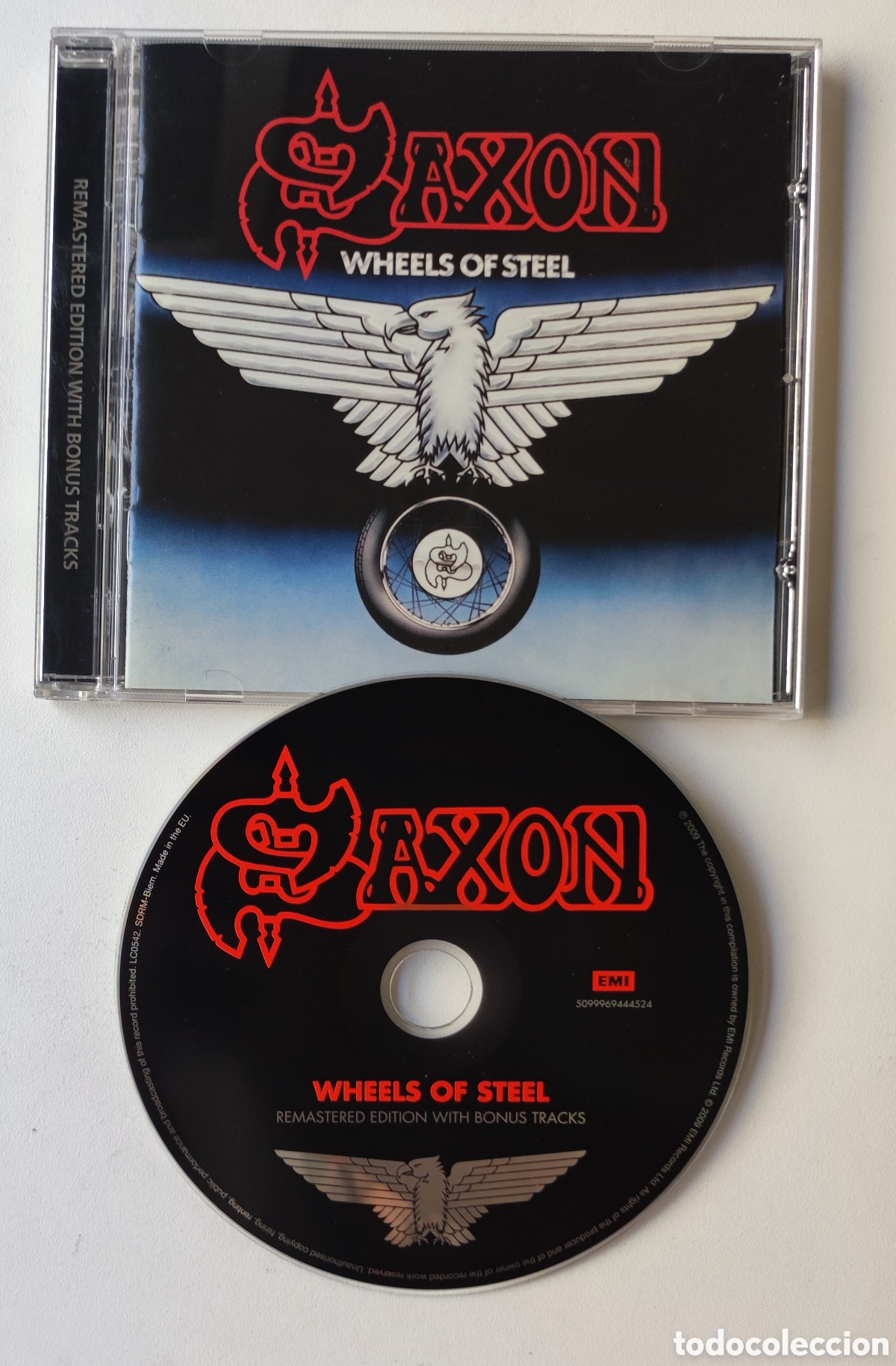 CDs de m&uacute;sica: SAXON / WHEELS OF STEEL - ALBUM 1980 + DEMO REHEARSALS ENSAYOS + DIRECTO FESTIVAL 1980 - CD 2009 EMI