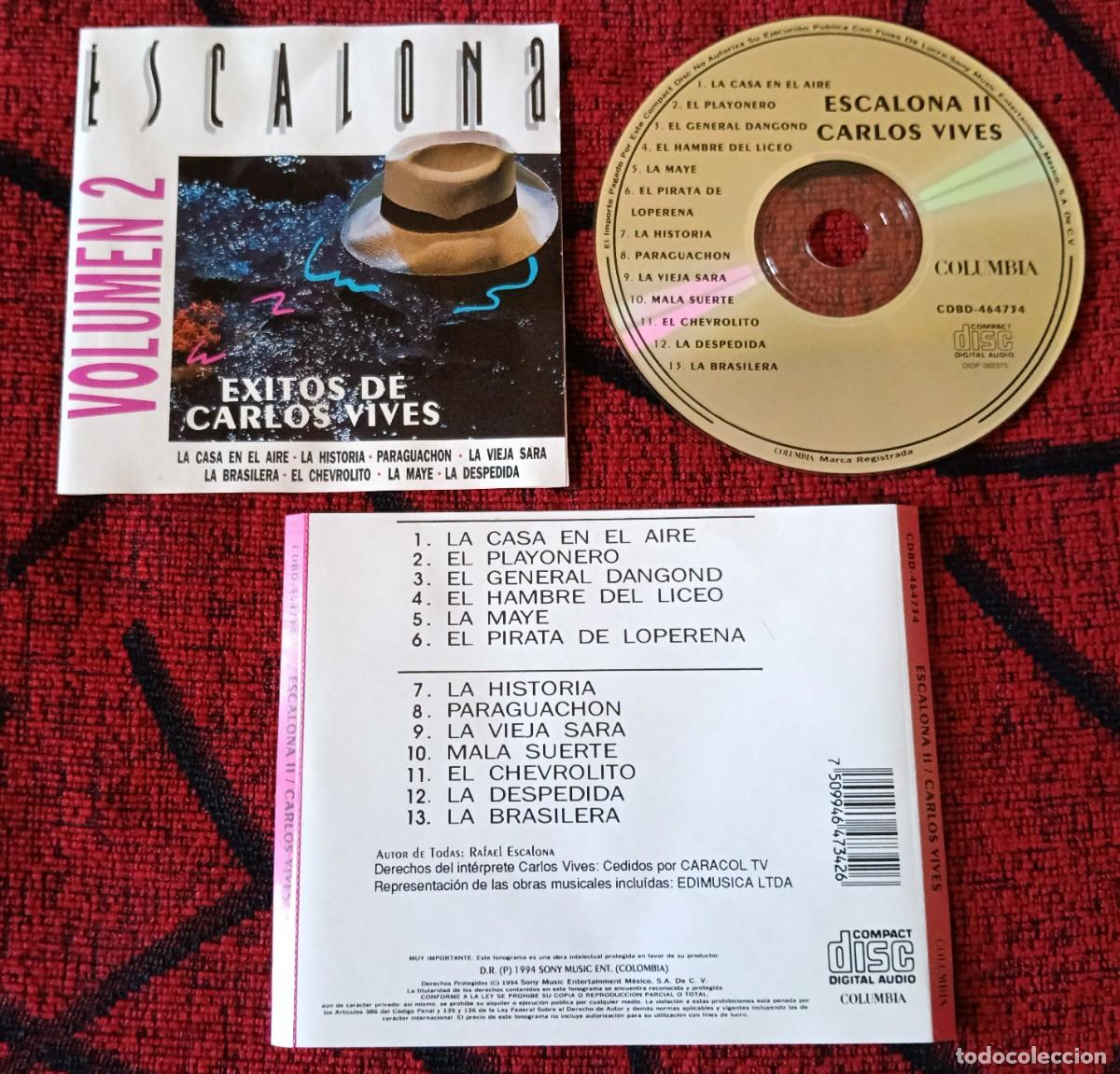 CDs de m&uacute;sica: CARLOS VIVES ** Escalona Volumen 2 ** CD 1994 MEXICO
