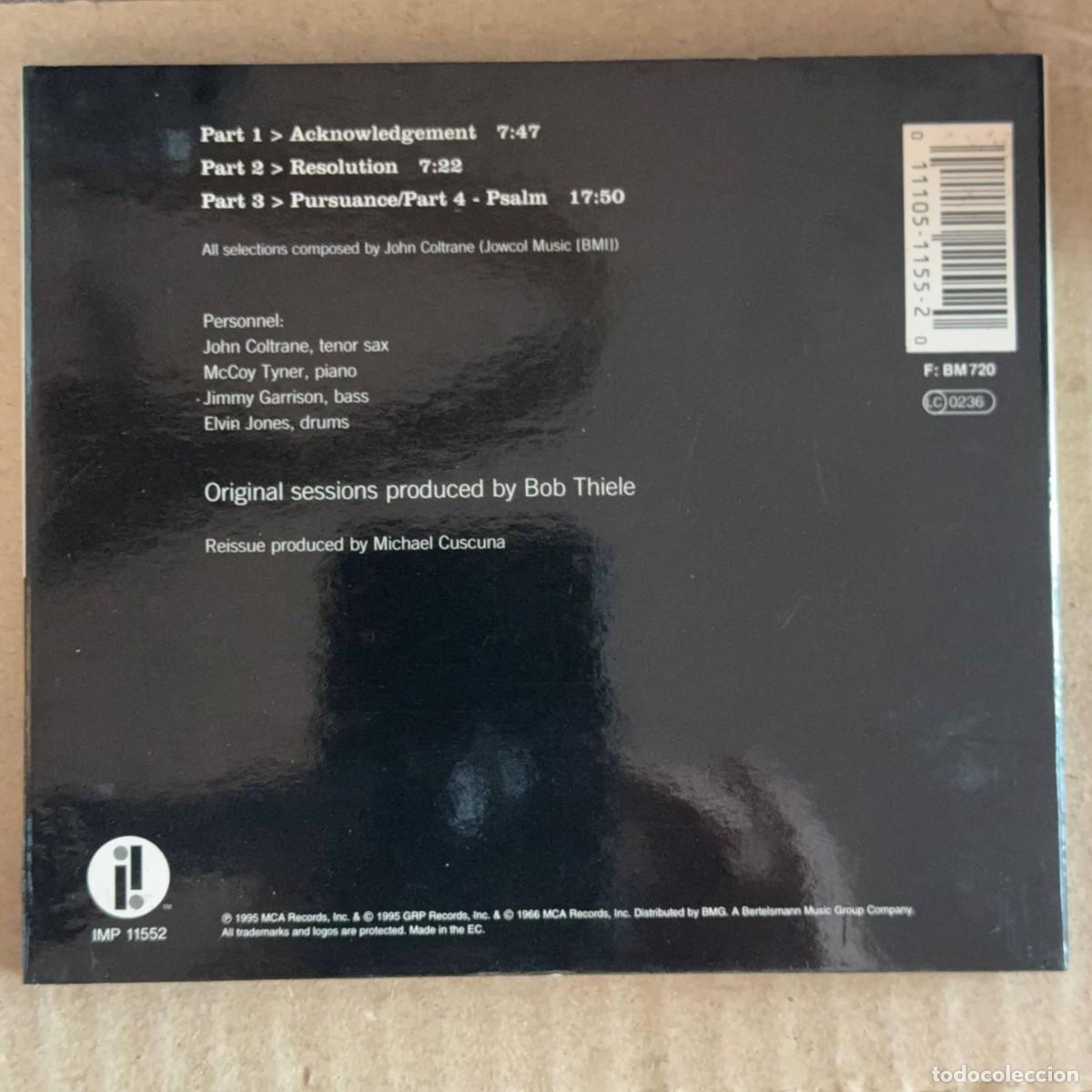 CDs de m&uacute;sica: John Coltrane &rdquo;A Love Supreme&rdquo; CD Impulse Jazz - Foto 2