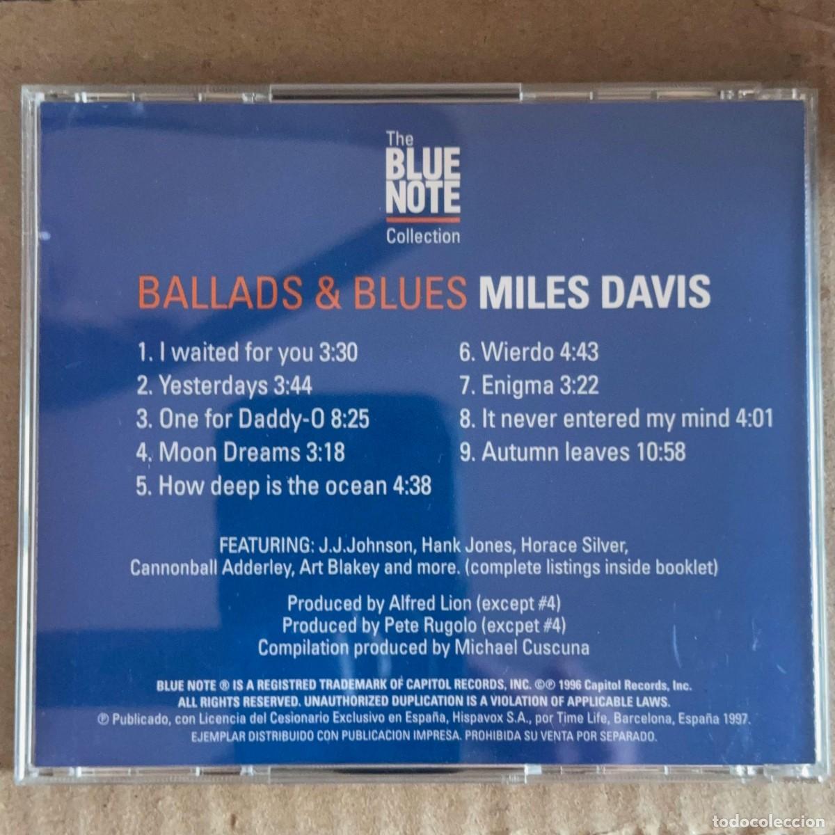 CDs de m&uacute;sica: Miles Davis &rdquo;Ballads & Blues&rdquo; CD Blue Note Jazz - Foto 2