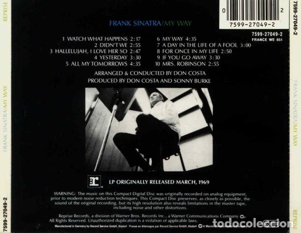 CDs de m&uacute;sica: Frank Sinatra &ndash; My Way - Foto 2