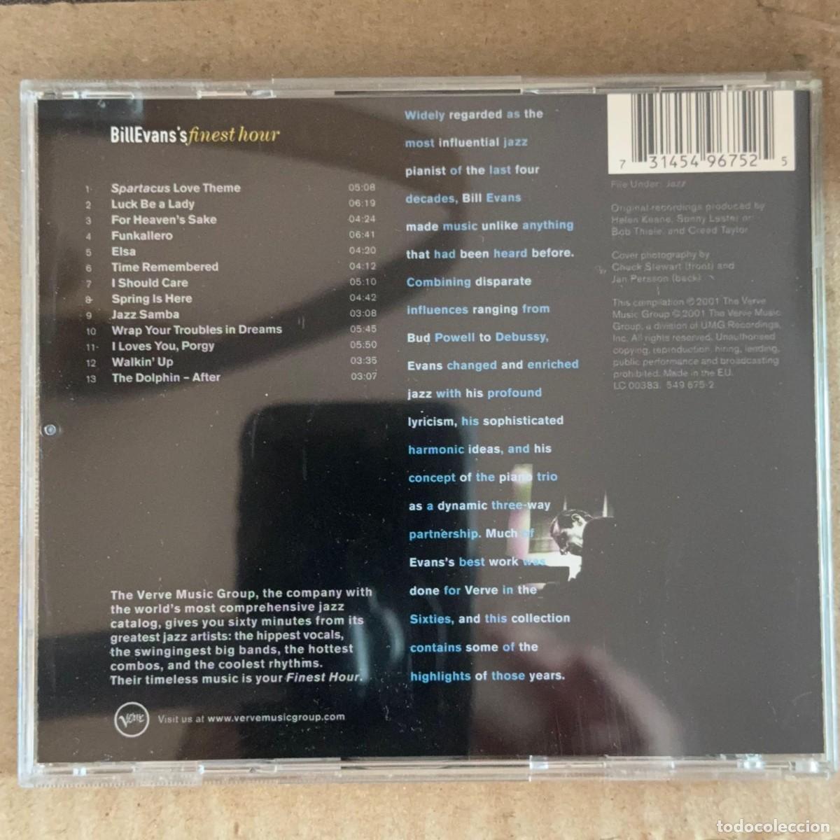 CDs de m&uacute;sica: Bill Evans &rdquo;Finest Hour&rdquo; CD Jazz - Foto 3