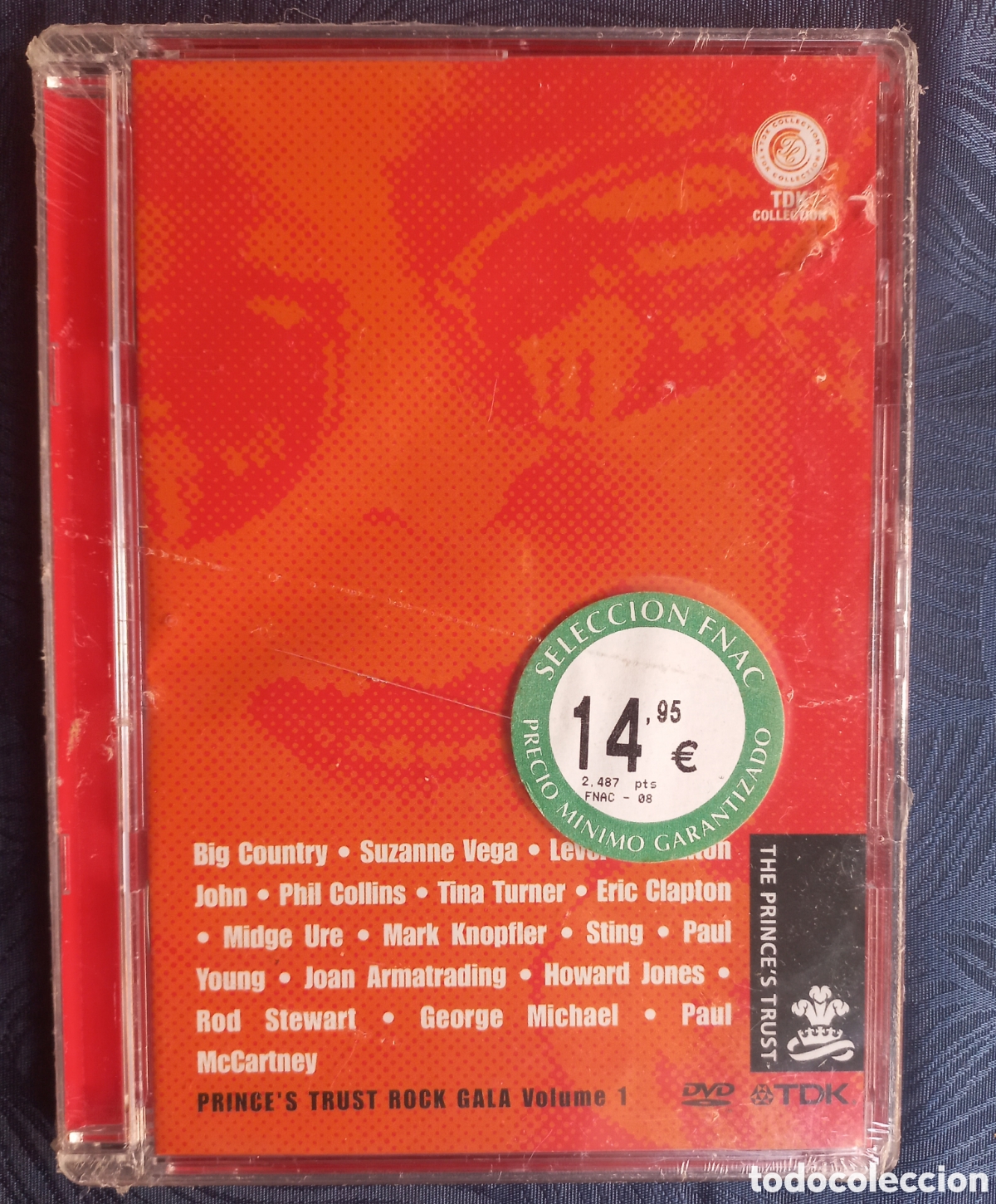 CDs de m&uacute;sica: DVD original TDK The Prince&rsquo;s Trust Rock Gala &ndash; Volume 1, edici&oacute;n de 1999.