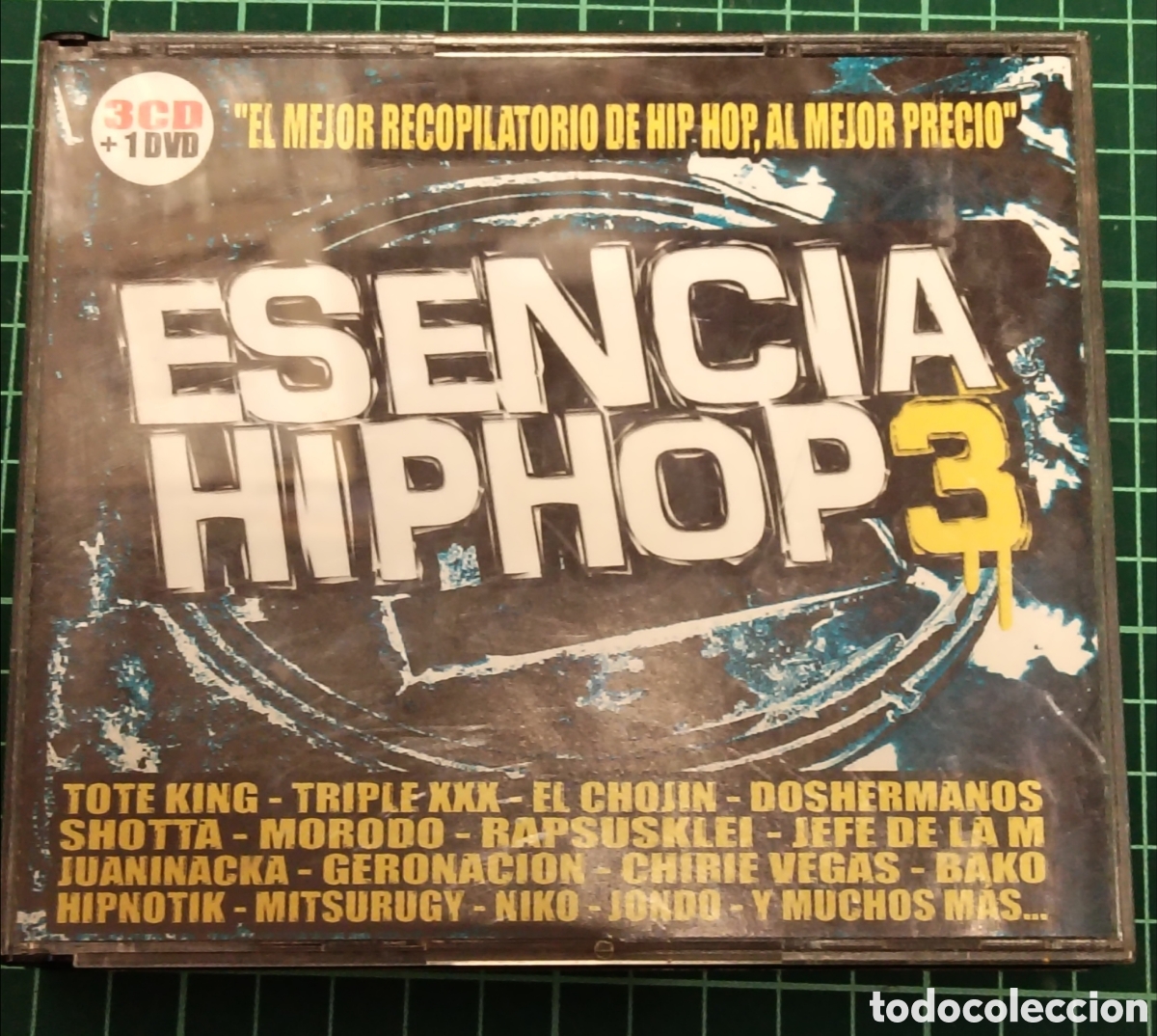 CDs de m&uacute;sica: recopilatorio Esencia Hip Hop 3 - tres CD's y un Dvd. Caja un poco rota