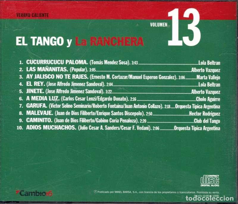 CDs de m&uacute;sica: Verano Caliente 13. El Tango y la Ranchera. CD - Foto 2