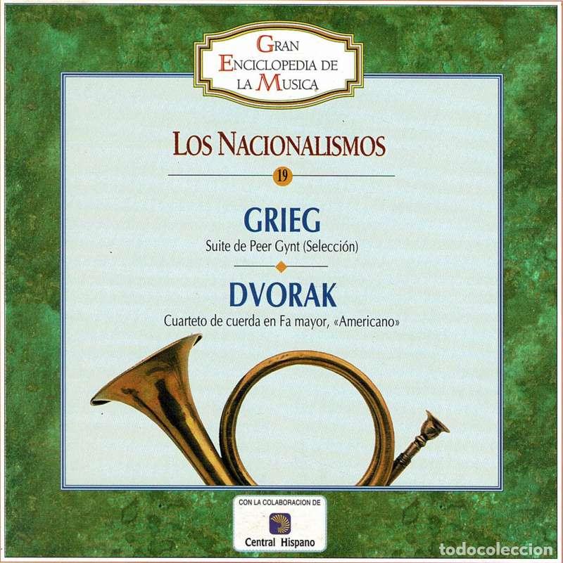 CDs de m&uacute;sica: Grieg, Dvorak - Suite de Peer Gynt (selecci&oacute;n). Cuarteto de cuerda en Fa mayor, Americano. Los Nacio
