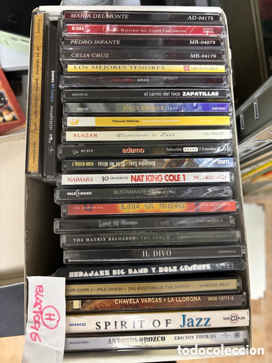 CDs de m&uacute;sica: Blas109E (H) lote 25 cds m&uacute;sica originales Celia Cruz juanes Alejandro Sanz Antonio Orozco adamo