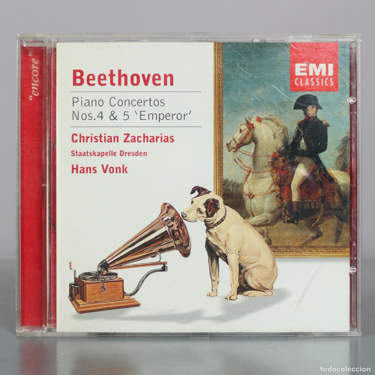 CDs de Musique: CD. Beethoven - Piano Concertos Nos. 4 & 5 Emperor - Christian Zacharias, Staatskapelle Dresden,